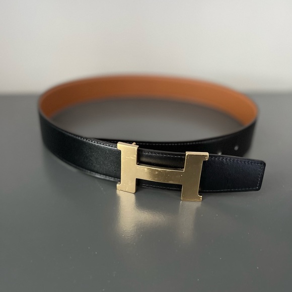 Hermes reversible belt in brown/black. - Picture 3 of 9